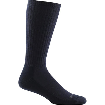 Quarter view Men's Darn Tough Sock style name Mid Calf Merino in color Navy. Sku: 1480-NAVY
