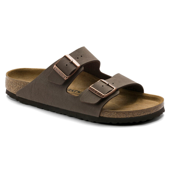 Unisex Birkenstock Narrow Arizona Birkibuc in Mocha. Sku: 151183