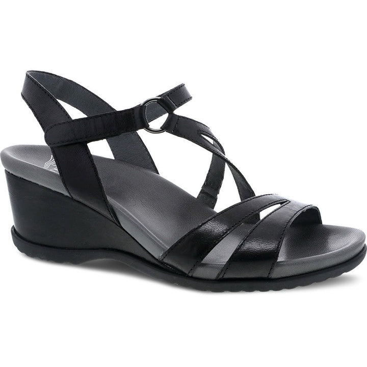 Women's Dansko Addyson in Black Glazed Calf. Sku: 1611-500200