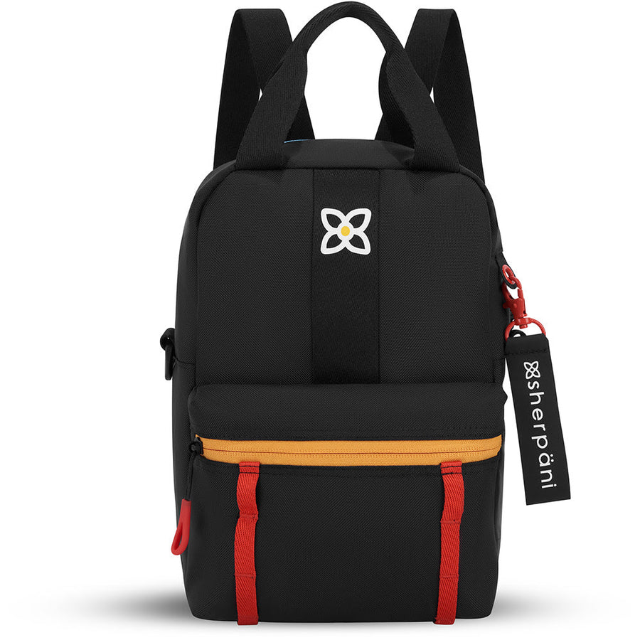 Quarter view Women's Sherpani Hand Bag style name Logan Mini Backpack in color Chromatic. Sku: 23-LOGAN15110
