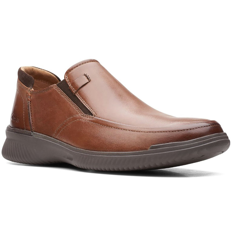 Quarter view Men's Footwear style name Donaway Step in color Dark Tan Leather. SKU: 26161510