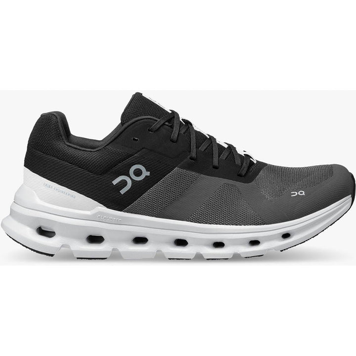 Quarter view Men's On Running Footwear style name Cloudrunner 2 in color Eclipse/Black. Sku: 3ME10140264