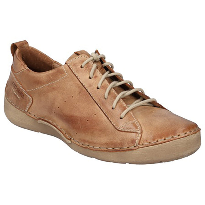 Quarter view Women's Footwear style name Fergey 56 in color Cognac. SKU: 59656-258370