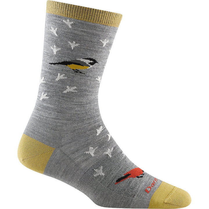 Quarter view Women's Darn Tough Sock style name Twitterpated color Gray. Sku: 6087-GRAY