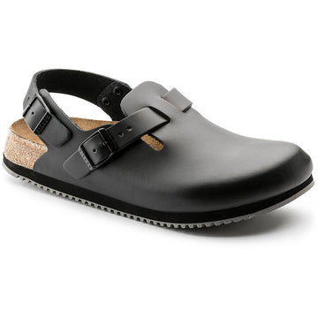 Quarter view Men's Birkenstock Footwear style name Tokyo Supergrip Regular in color Black. Sku: 61194