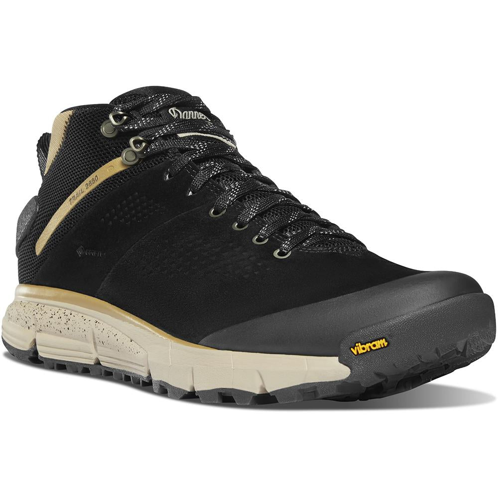 Quarter view Men's Danner Footwear style name Tail 2650 Mid Gore-Tex in color Black/ Khaki. Sku: 61248