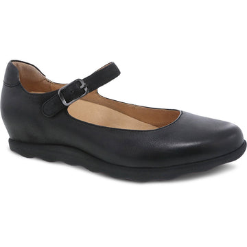 Quarter view Women's Dansko Footwear style name Marcella color Black Burnished. Sku: 6806-100200