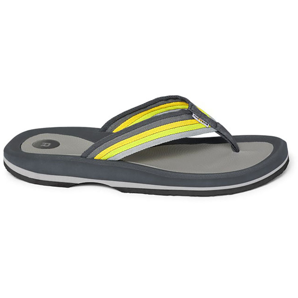 Quarter view Men's Footwear style name Tsunami Retro Stripe in color Gray. SKU: 70447R-062