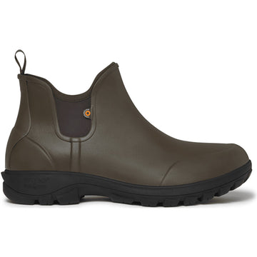Quarter view Men's Bogs Footwear style name Sauvie Slip On Boot color Brown Multi. Sku: 72208-249