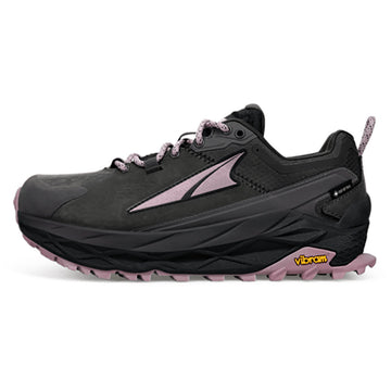 Quarter view Unisex Altra Footwear style name Olympus 5 Hike Low Gore-Tex color Gray/ Black. Sku: AL0A7R76-014