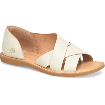 Quarter view Women's Born Footwear style name Ithica in color Cream. Sku: BR0054911