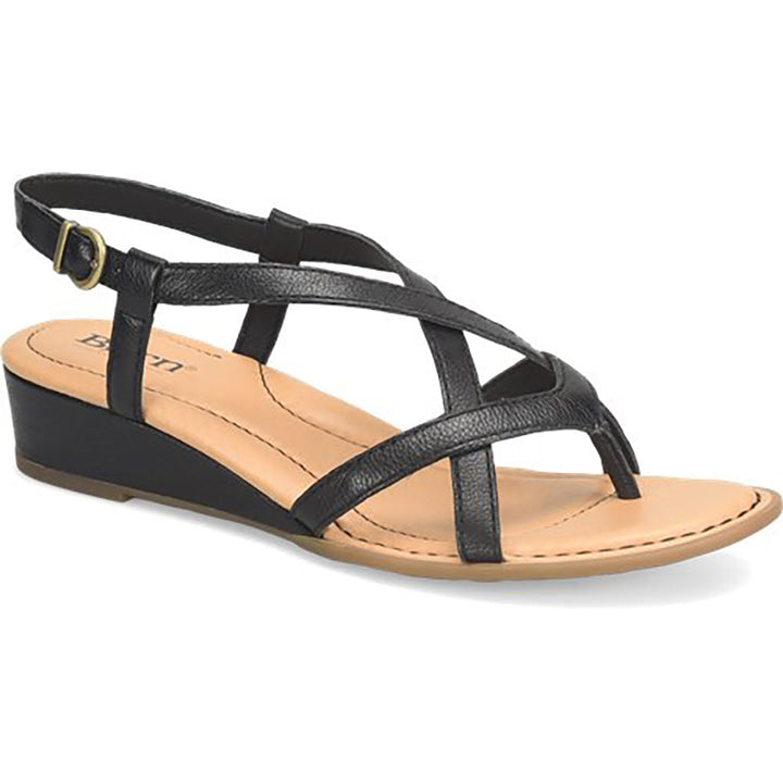 Quarter view Women's Born Footwear style name Sibyl in color Black. Sku: BR0055703