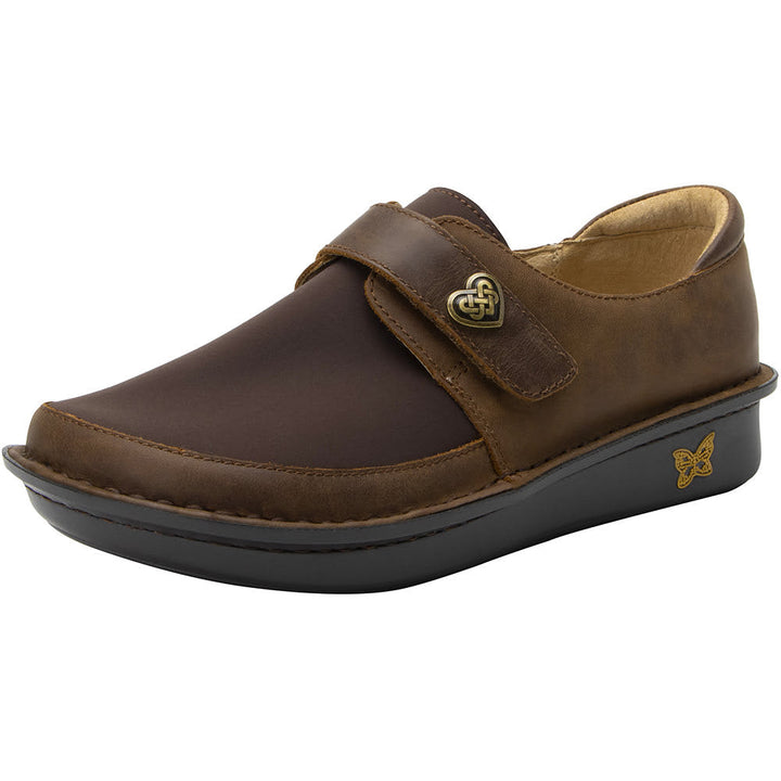 Quarter view Unisex Alegria Footwear style name Brenna color Oiled Brown. Sku: BRE-7583