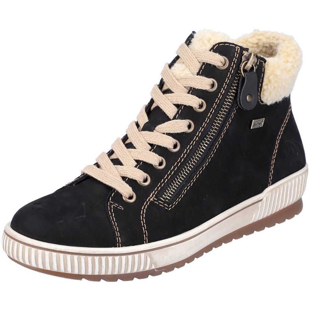 Quarter view Women's Remonte Footwear style name Maditta 70 color Schwarz. Sku: D0770-02