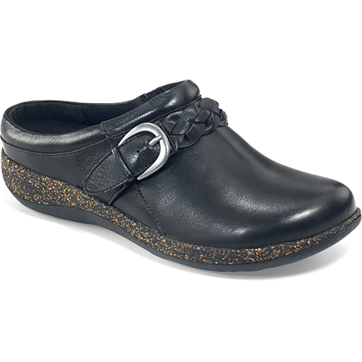 Quarter view Unisex Aetrex Footwear style name Libby color Black. Sku: DM200W
