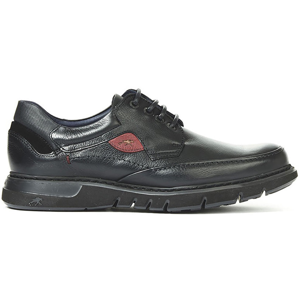 Quarter view Men's Fluchos Footwear style name Celtic color Black. Sku: F0248-BLK