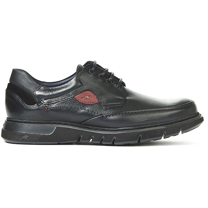Quarter view Men's Fluchos Footwear style name Celtic color Black. Sku: F0248-BLK