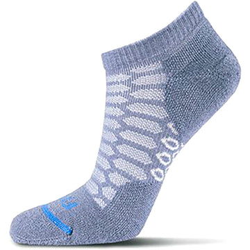 Quarter view Unisex Fits Sock style name Light Runner Low color Steel Blue. Sku: F3021-415