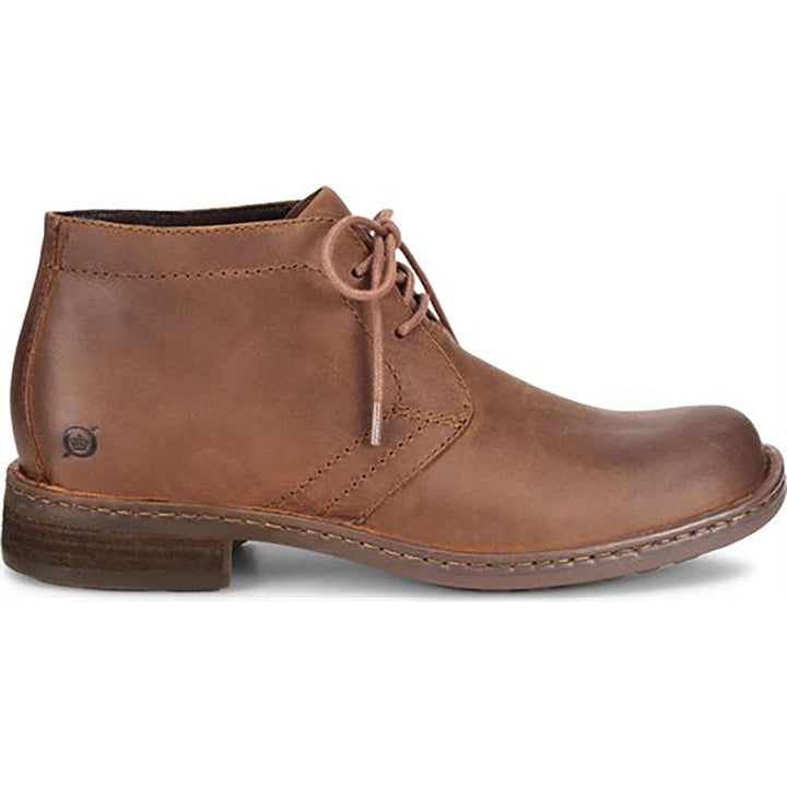 Quarter view Men's Born Footwear style name Harrison in color Brown. Sku: H32706