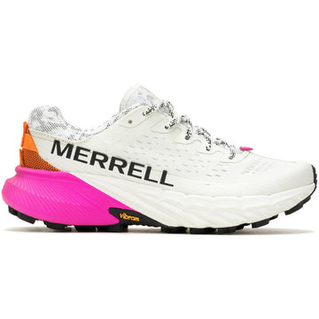 Quarter view Women's Merrell Footwear style name Agility Peak 5 in color Wht/Multi. Sku: J068234