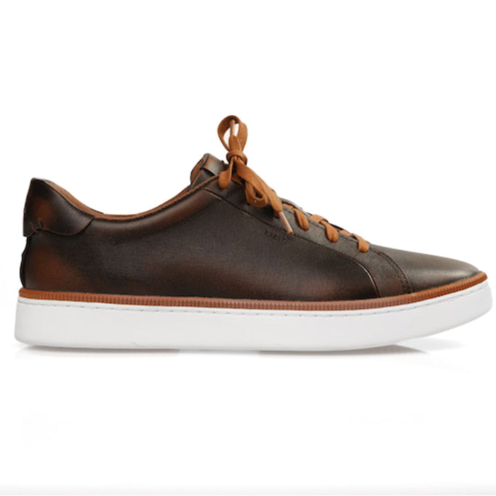 Quarter view Men's Kizik Footwear style name Sonoma in color Brown. Sku: MPALBN01
