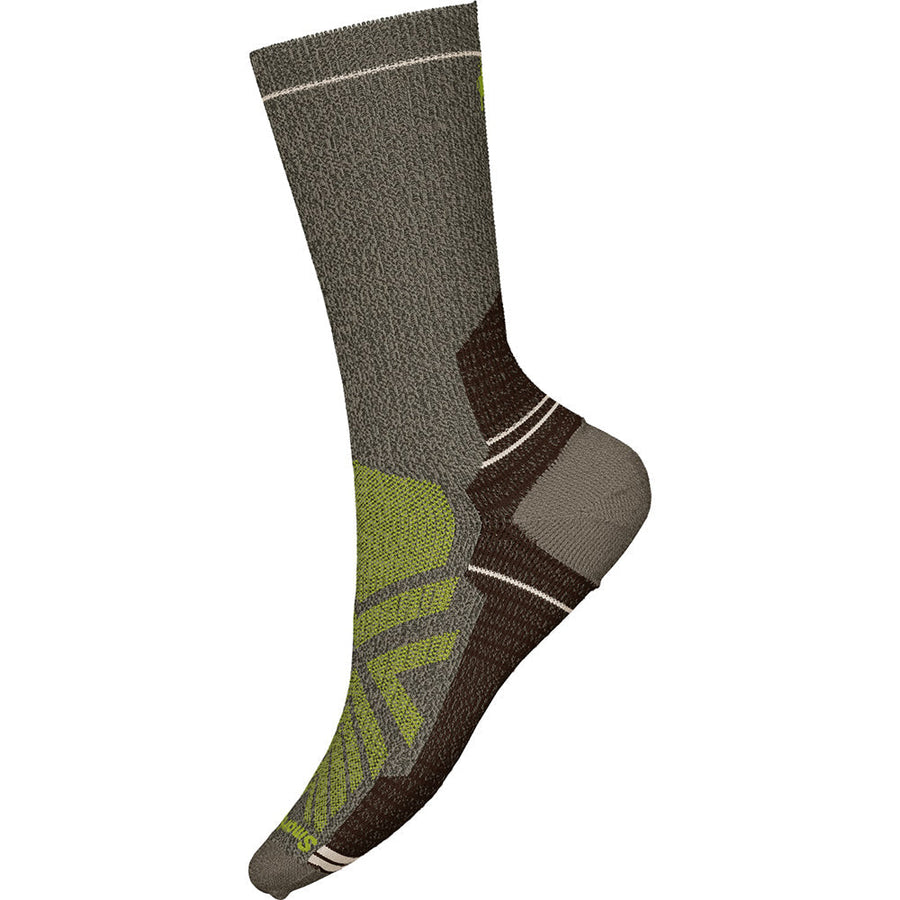 Quarter view Men's Smartwool Sock style name Hike Light Cushion Crew in color Military Oilve. Sku: SW001614M83