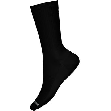 Quarter view Men's Smartwool Sock style name Everyday Solid Rib Crew color Black. Sku: SW001887001
