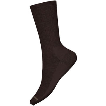 Quarter view Men's Smartwool Sock style name Everyday Solid Rib Crew color Chestnut. Sku: SW001887207