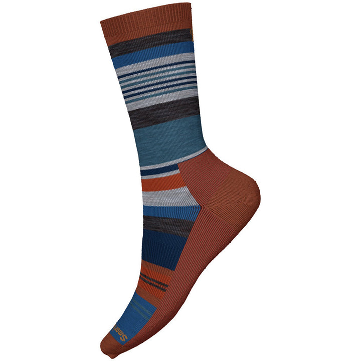 Quarter view Men's Smartwool Sock style name Everyday Joviansphere Crew in color Picante. Sku: SW001991J33
