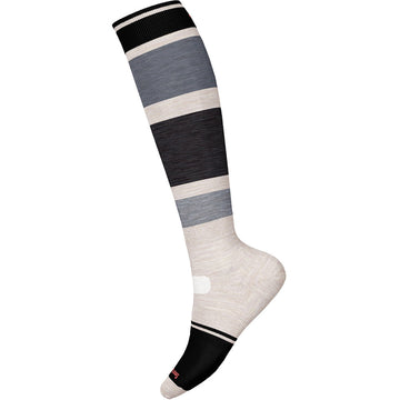 Quarter view Women's Smartwool Sock style name Snowboard Cushion Es Otc in color Moonbeam. Sku: SW002188A81