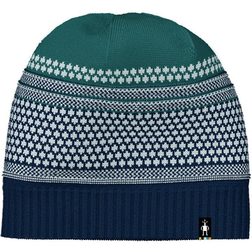 Quarter view Unisex Smartwool Apparel style name Popcorn Cable Beanie in color Emerald Green. Sku: SW011469L85