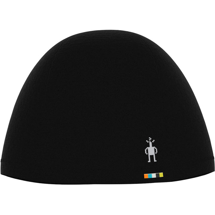 Quarter view Unisex Smartwool Apparel style name Merino Beanie in color Black. Sku: SW017047001