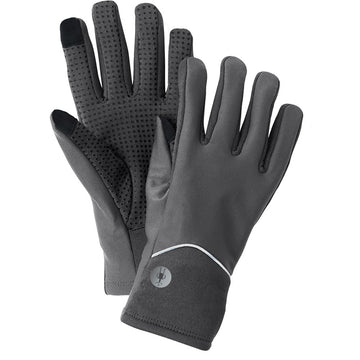 Quarter view Unisex Smartwool Apparel style name Active Fleece Glove in color Charcoal. Sku: SW018129003