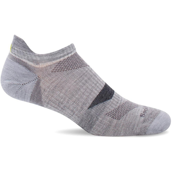 Quarter view Men's Sockwell Sock style name Traverse Micro in color Ash. Sku: SW107M-805