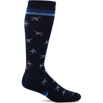 Quarter view Men's Sockwell Sock style name In Flight color Navy. Sku: SW56M-600