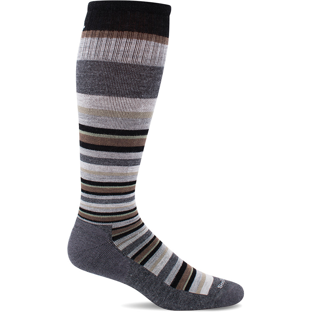 Quarter view Men's Sockwell Sock style name Up Lift in color Charcoal. Sku: SW57M-850