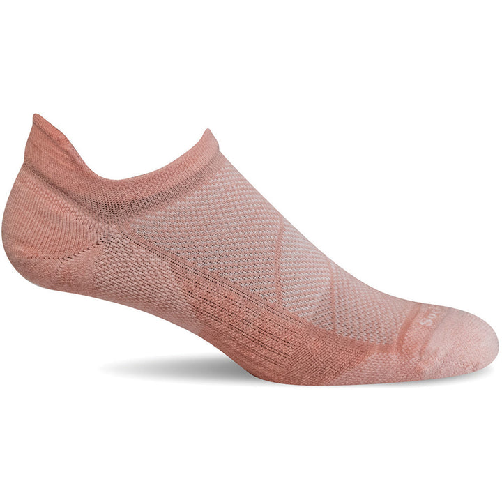 Quarter view Women's Sockwell Sock style name Elevate Micro in color Peach. Sku: SW83W-260
