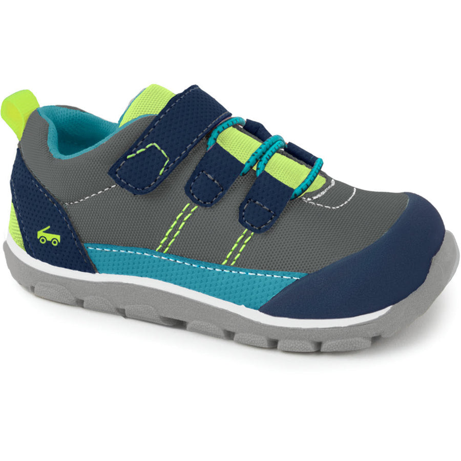 Quarter view Kids See Kai Run Footwear style name Summit color Gray/ Multi. Sku: WPY107U162
