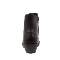 Rear view Women's Ziera Footwear style name Benny in Black Leather. Sku: ZR10238BLALE