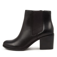 Side view Women's Ziera Footwear style name Luck in Black Leather. Sku: ZR10253BLALE