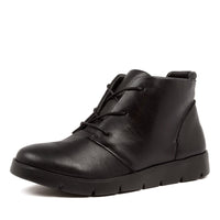 Quarter turned view Women's Ziera Footwear style name Melbourne in Black Leather. Sku: ZR10260DBYHG