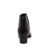 Rear view Women's Ziera Footwear style name Gates in Black Leather. Sku: ZR10284BLALE