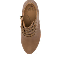 Overhead view Women's Ziera Footwear style name George in Taupe Leather. Sku: ZR10285NGVLE