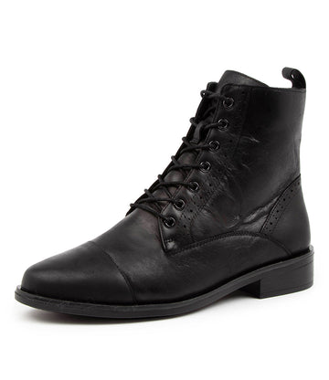 Quarter turned view Women's Ziera Footwear style name Storm in Black Leather. Sku: ZR10305BLALE