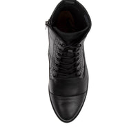 Overhead view Women's Ziera Footwear style name Storm in Black Leather. Sku: ZR10305BLALE