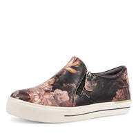 Women's Shoe, Brand Ziera Ambera in Wide in Antique Floral Leather shoe image quarter turned
