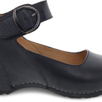 Side view Women's Dansko Footwear style name Tiana in color Black Burnished Calf. Sku: 1705-020200