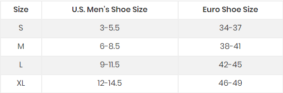 Men's smartwool size chart